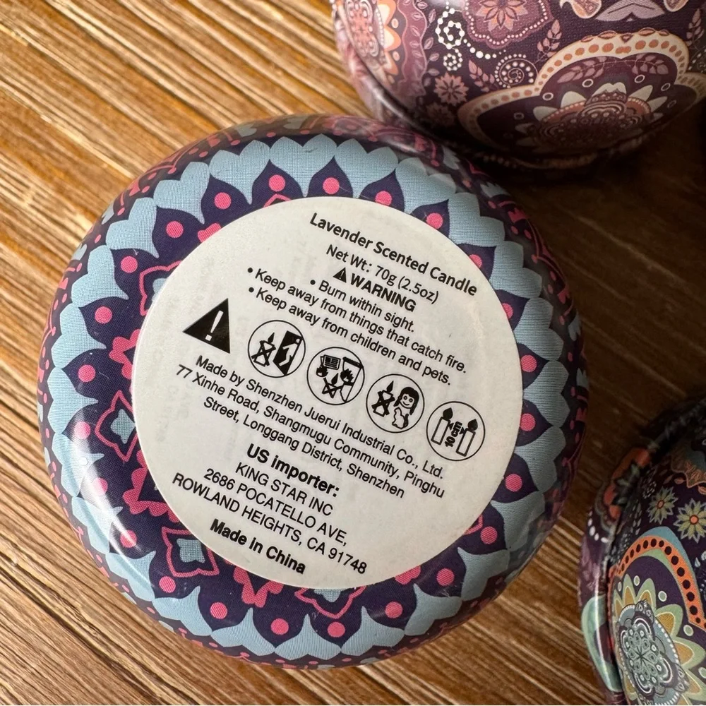 Set Of 4 Mini Candles Bergamot Lavender Sandalwood Jasmine Scented Candle Gift